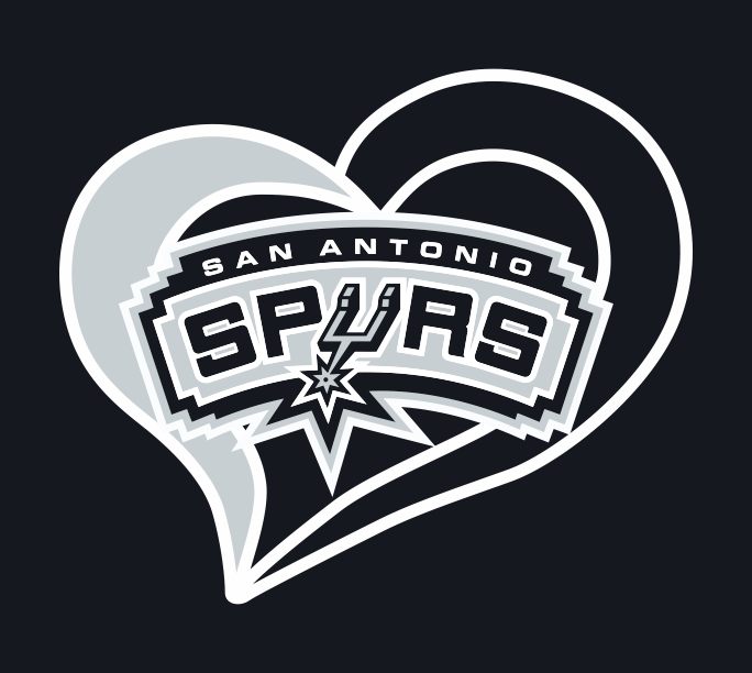 San Antonio Spurs Heart Logo iron on paper